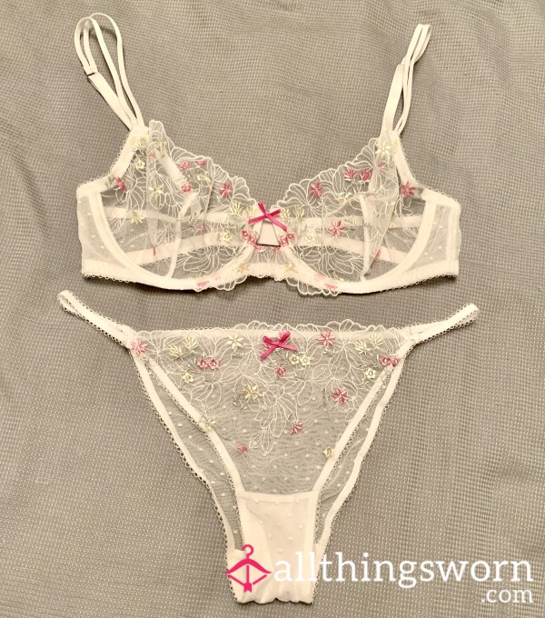 White Lingerie Set, Worn To Your Liking