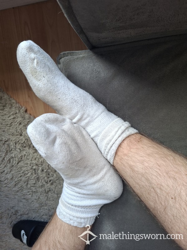 White Long Coke Socks🥵 Stains|Dirty|Wellworn|Smell