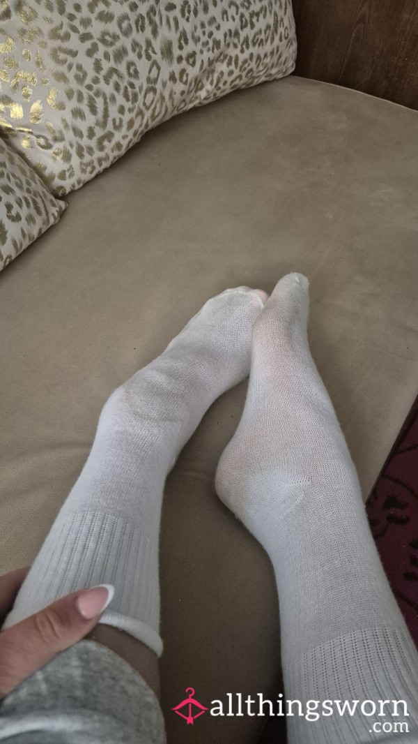 White Long Used Socks🤪