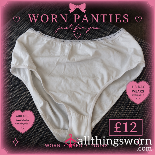 White Lounge Briefs – Worn Pair
