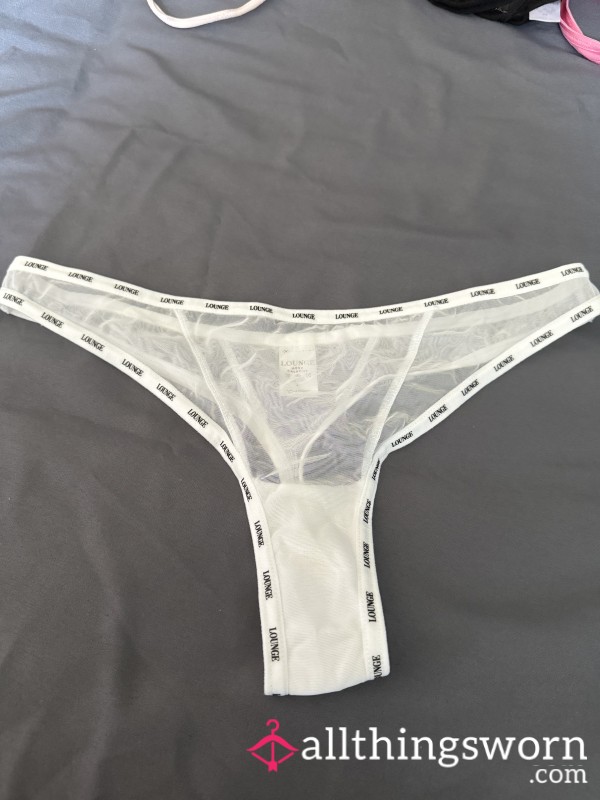 White Lounge Thong
