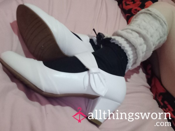 White Mary Jane Heels 💖