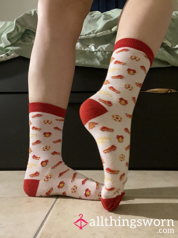 White Mcdonald's Soccer Theme Socks