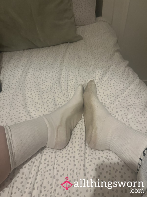 White Messy Socks