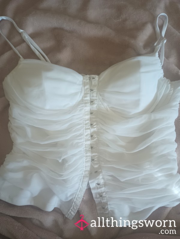 White Moa Moa Crop Top