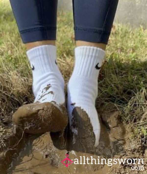 White Muddy Socks With Video🧼