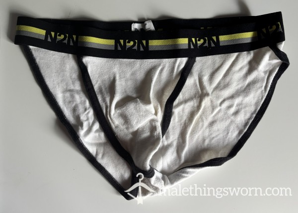 White N2N Briefs Size L