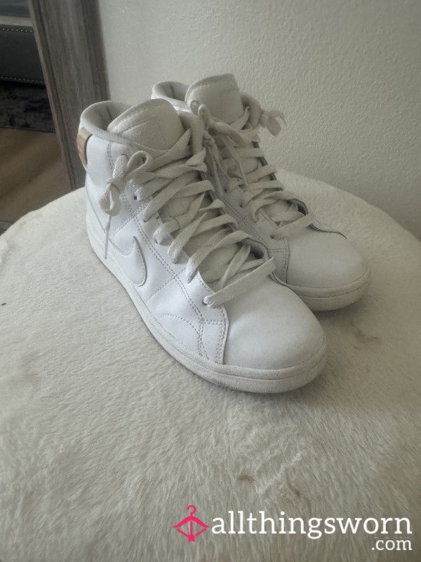 White Nike Mid Sneakers