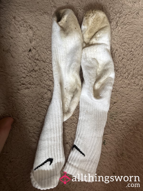 White Nike Socks