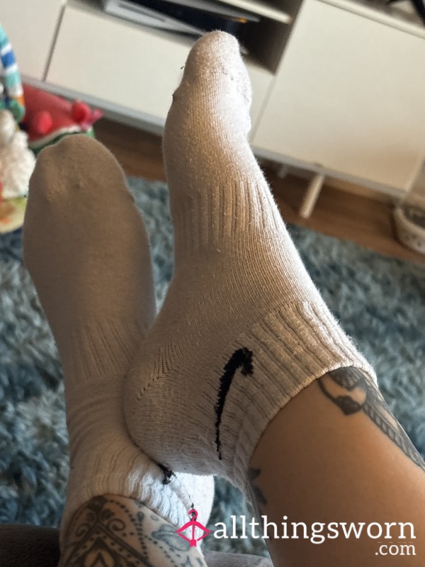 White Nike Socks