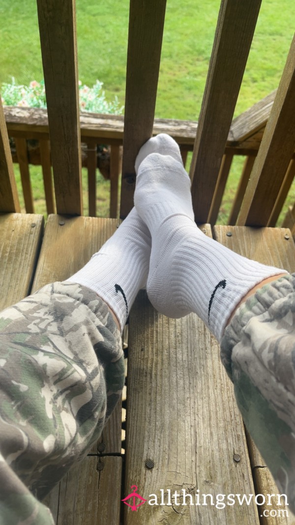 White Nike Socks