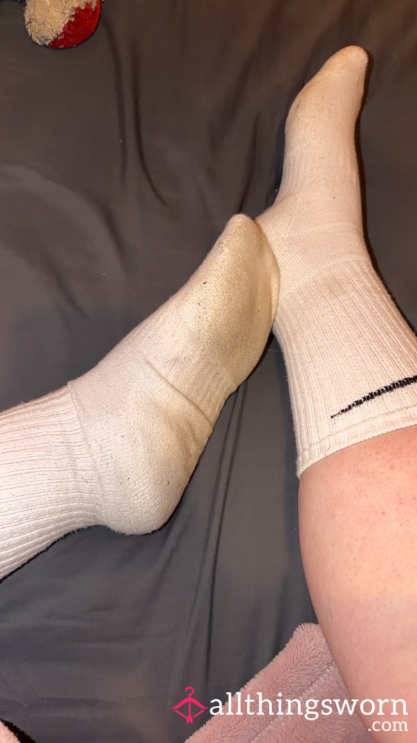 White Nike Socks