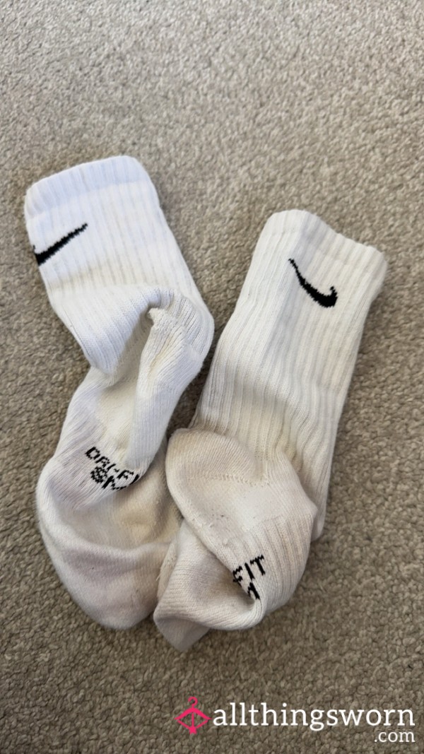 Dirty White Nike Socks - 2 Day Wear