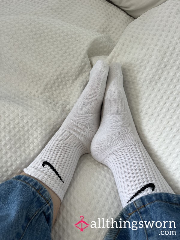 White Nike Socks