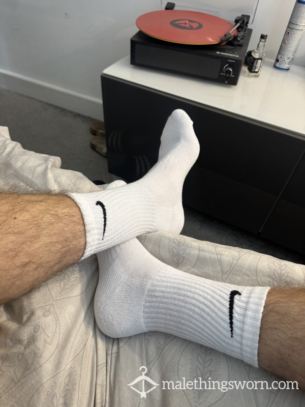 White Nike Socks- Customisable😈🐽