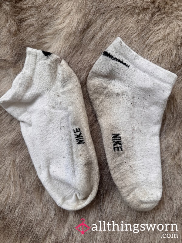 White Nike Socks - Extra Long Wear