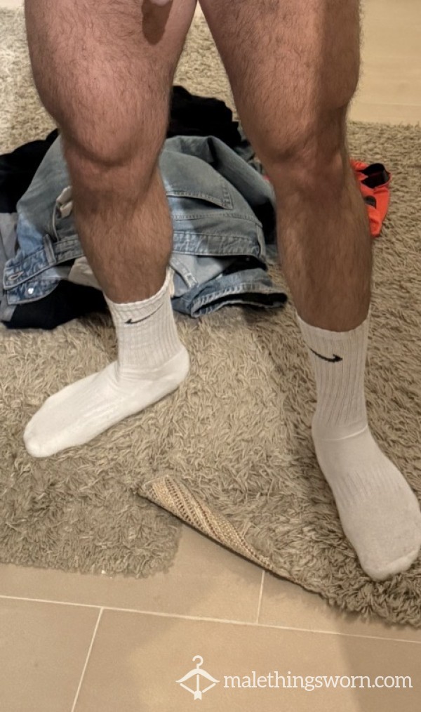 White Nike Socks Size 46