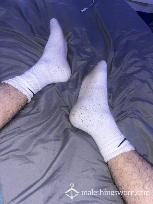 White Nike Socks Week Worn