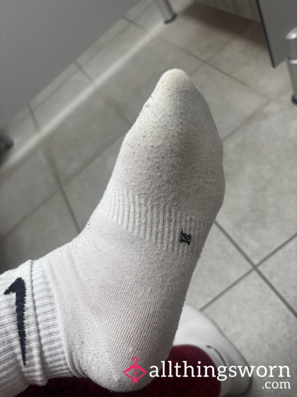 White Nike Socks Worn To Gym