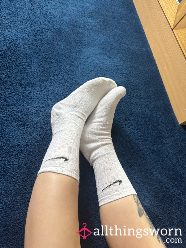 White Nike Sports Socks