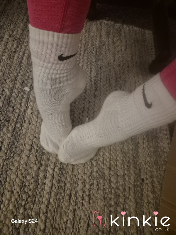 White Nike Sweaty Gym Socks