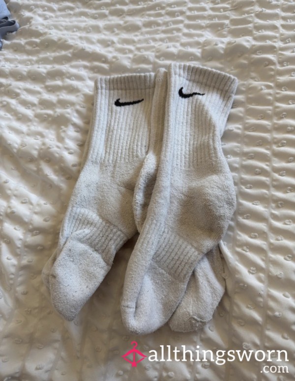 White Nike Trainer Socks