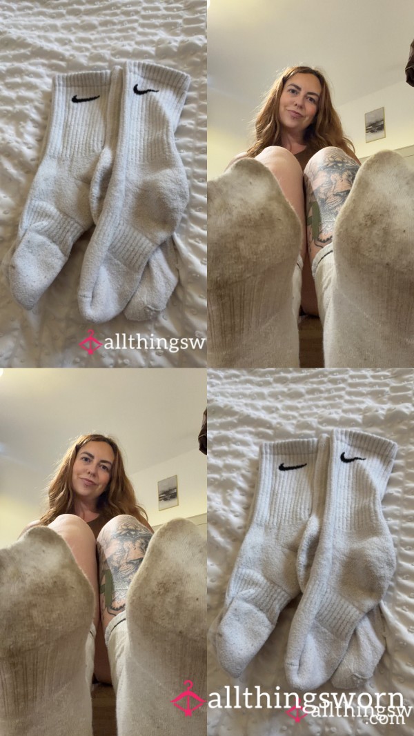 White Nike Trainer Socks
