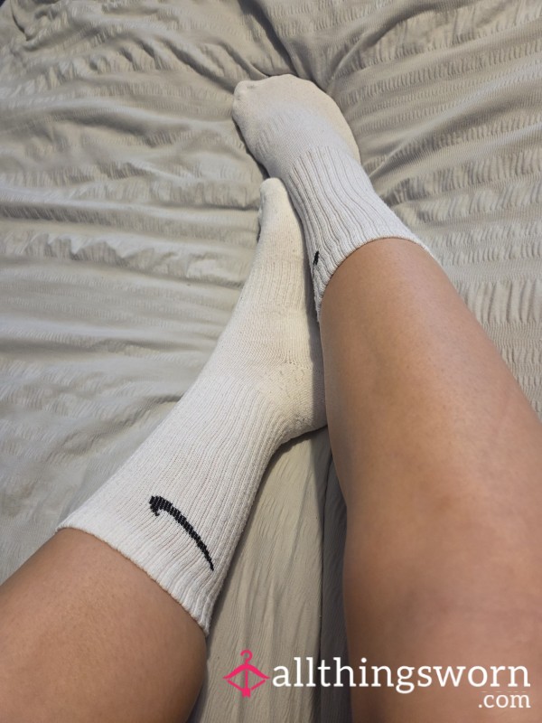 White Nike Used Socks