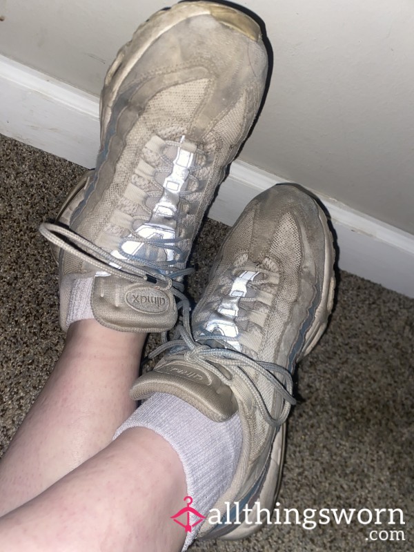 White Nikes - Very Worn, Dirty