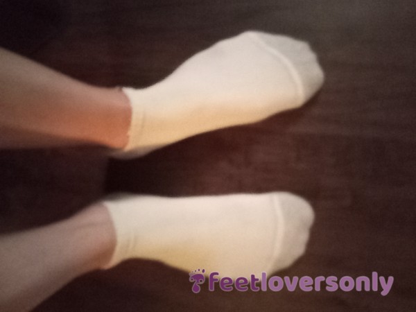 White No Show Socks.