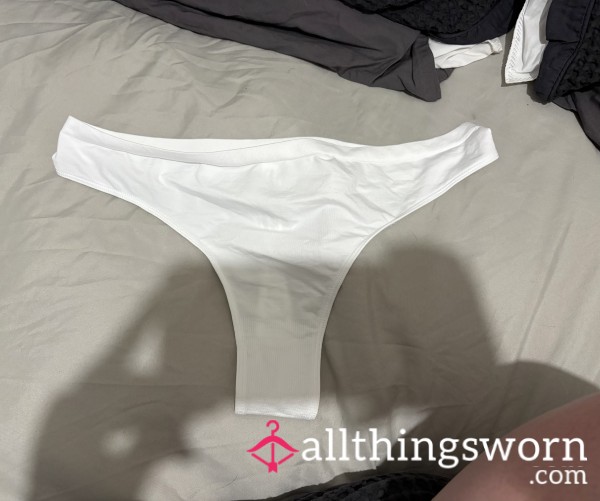 White Nylon Thong🤍