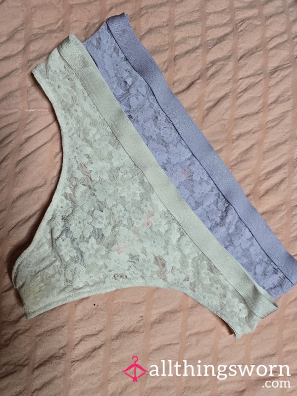 White Or Purple Lace PINK Thong