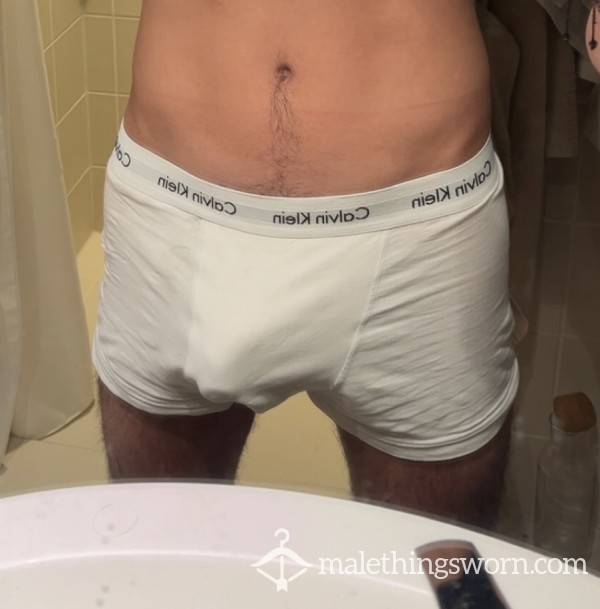 White Pair Of CK Boxer Briefs