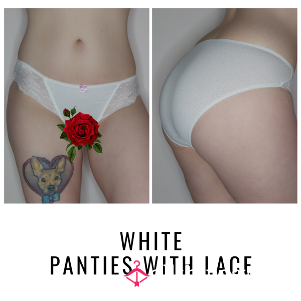 WHITE PANTIES WITH LACE