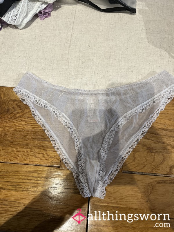 White Panties Worn To The Gym