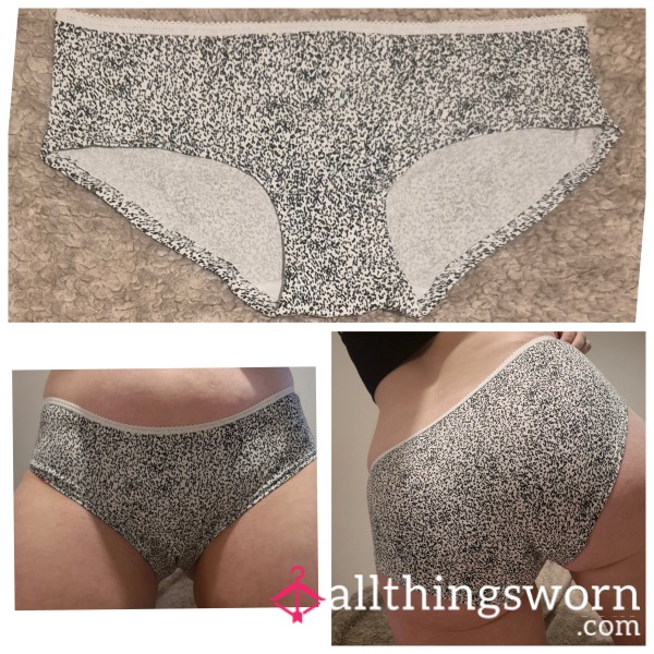 White Patterned Panties