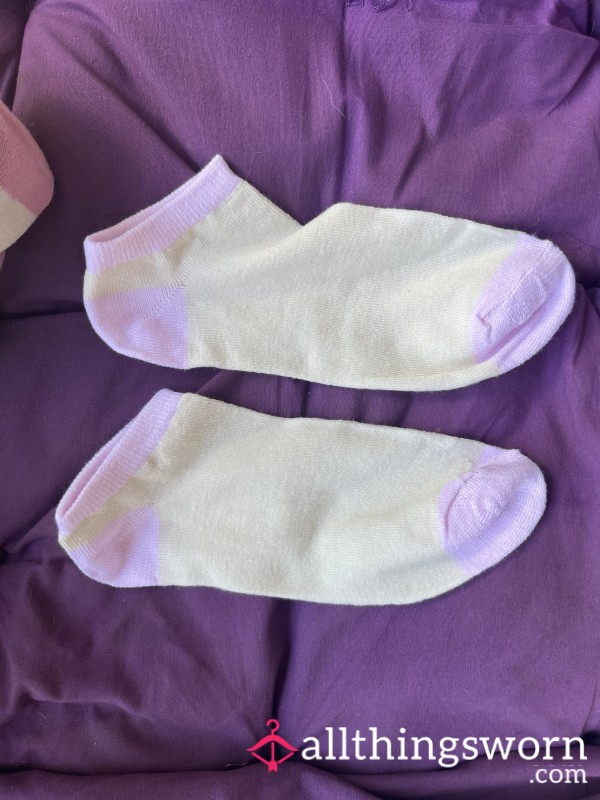White Pink Socks