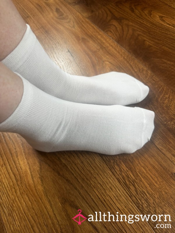 White Plain Ankle Sock White