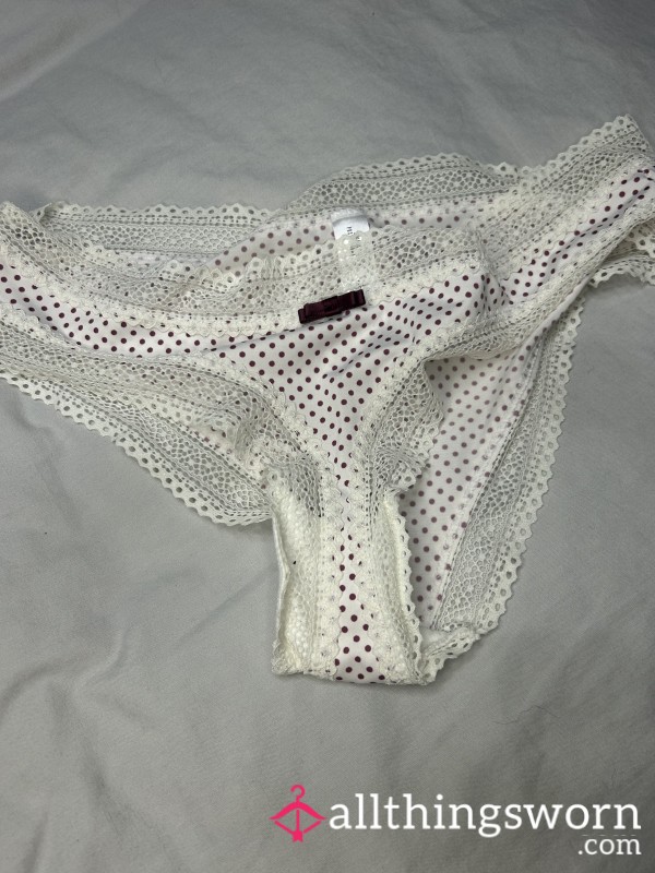 White Polka Dot Panties 🤍 Worn Just For You