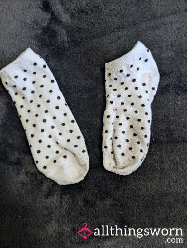 White Polka-Dotted Wonder Nation Socks