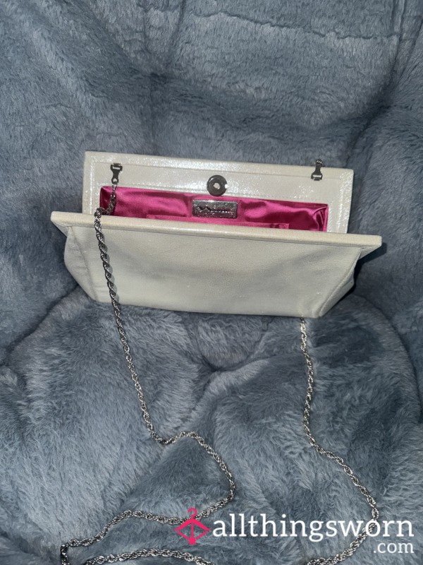 White Purse With Shimmer