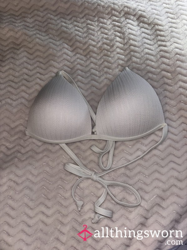 White Push Up Bikini Top