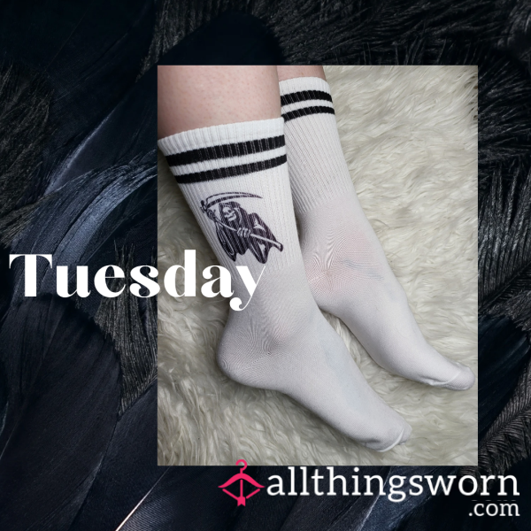 White Reaper Crew Socks