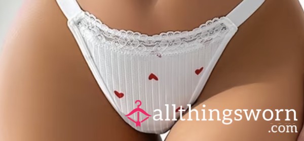 White & Red Heart Matching Set
