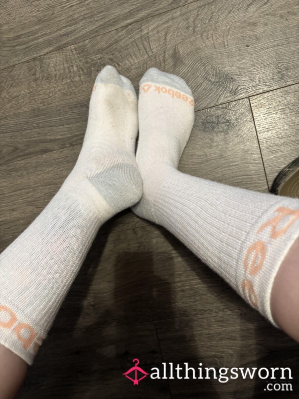 White Reebok Long Socks