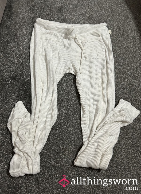 White Ribbed Pyjama Bottoms 🤍