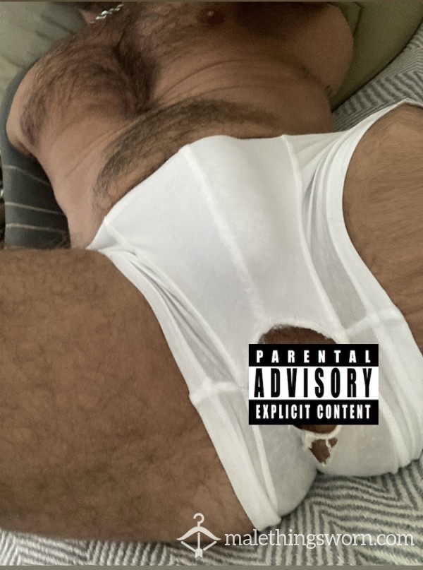 White Ripped Brief