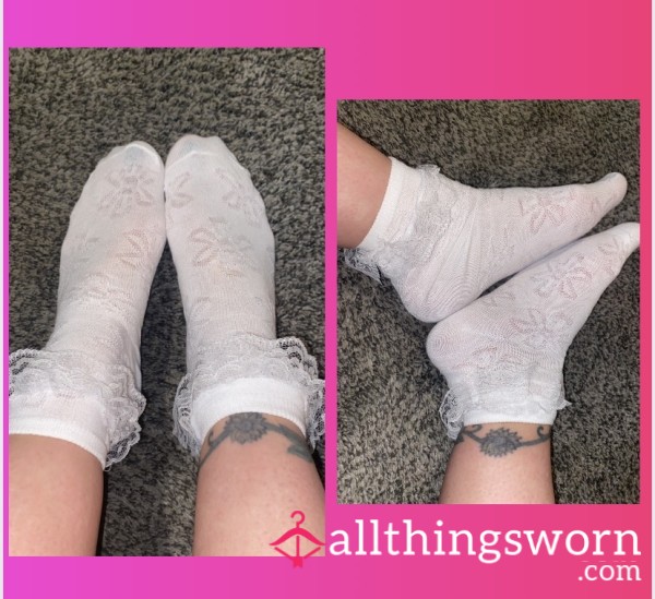 White Ruffled Socks