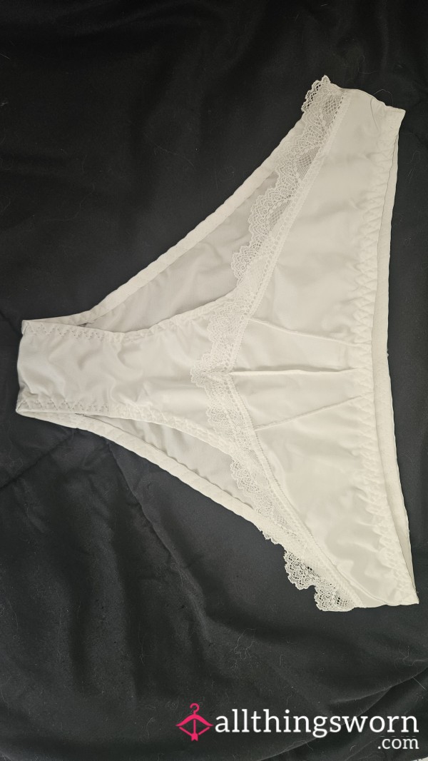 White Satin Like Panty