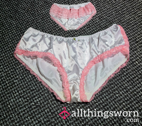 White Satin Panties XL